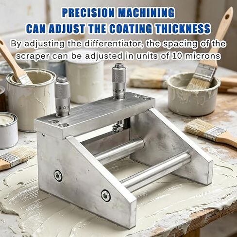 Adjustable Film Applicator Coater, Micrometer Wet Film Preparation Device, Precise Film Coating, 0-3500μm Adjustable, Clear Scale, for Research Industries in Kuwait