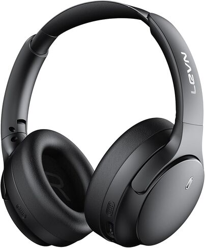 LEVN Hybrid Active Noise Cancelling Headphones, Wireless Headphones Bluetooth 5.4 with Transparent Mode, Hi-Res Audio, Deep Bass, 70H Playtime Over Ear Bluetooth Headset for Work/Travel/Home/Office in Kuwait