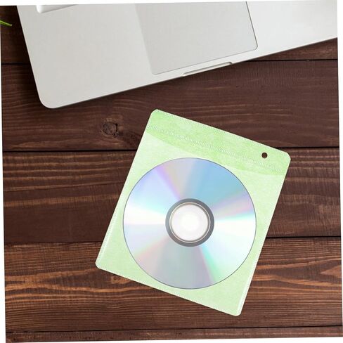 Kisangel 200 قطعة من البلاستيك CD DVD تخزين الأكمام المحمولة وسائل الإعلام القرص حارس حامل للسيارة المنزل مكتب استخدام لون عشوائي in Kuwait