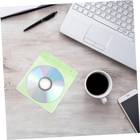 Balacoo 200pcs Plastic DVD Sleeve CD Storage Bag 12cm Media Storage Protector Sleeve for Car and Home Use Economic Random Color in Kuwait