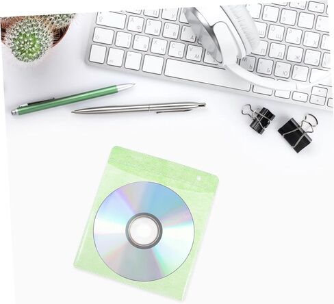 Cabilock 200pcs Plastic CD DVD Sleeves Storage Bags 12cm Portable Pp Media Keeper Sleeves for Car and Home Use Random Color in Kuwait