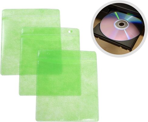SEWACC 200pcs Plastic Sleeves for CD DVD Storage, 12cm Reusable Media Protection Bag, Portable Disc Keeper for Car and Home Use Random Color in Kuwait
