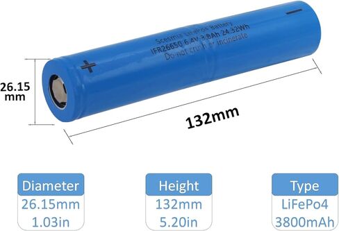 Battery Replacement Compatible with Mag-lite ML150LR ML150LRX,ML150LR-1019,ML150LR-A2155 ILIF-3006526 6.4V/3800mAh in Kuwait