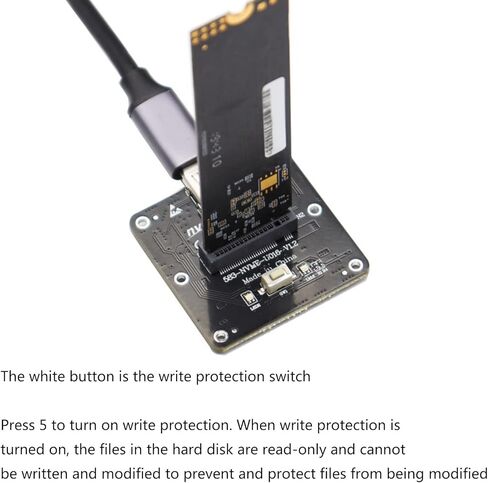 M.2 to USB3.1 Type-C Adapter Card Expansion Card Converter Board JMS583 Main Control Chip for 2230-22110 M.2 SSD, 4.1x4.1x0.77cm in Kuwait