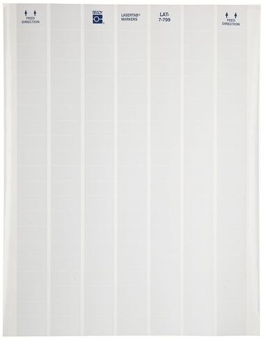 Brady LAT-7-799-10 1" Width x 0.5" Height, B-799 Nylon Cloth, Matte Finish White Laser Printable Label (Pack of 10000) in Kuwait