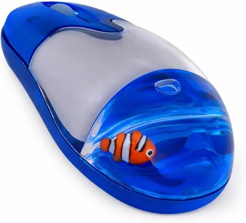 Clown Fish Aqua Mouse RGB - ماوس بلوتوث لاسلكي وماوس USB، قابل لإعادة الشحن، مصابيح LED، Frutiger Aero Aesthetic in Kuwait