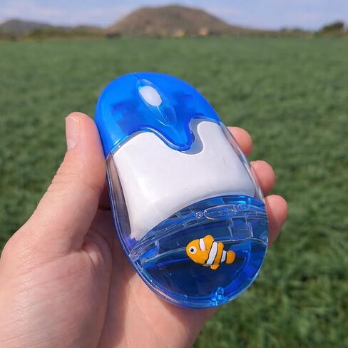 Clown Fish Aqua Mouse RGB - ماوس بلوتوث لاسلكي وماوس USB، قابل لإعادة الشحن، مصابيح LED، Frutiger Aero Aesthetic in Kuwait