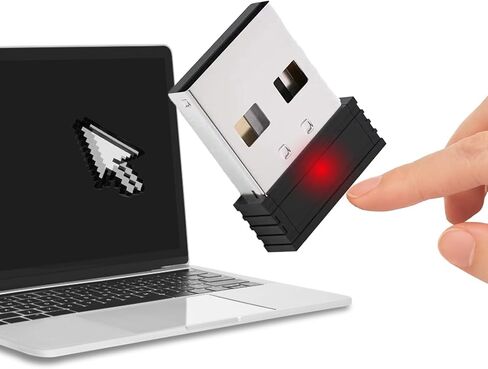 Mouse Jiggler Undetectable – Japan-Designed with Touch Switch, USB Mouse Mover, 1-Pixel Subtle Movement, Plug & Play, No Software in Kuwait