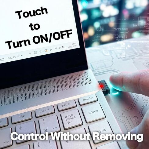 Mouse Jiggler Undetectable – Japan-Designed with Touch Switch, USB Mouse Mover, 1-Pixel Subtle Movement, Plug & Play, No Software in Kuwait