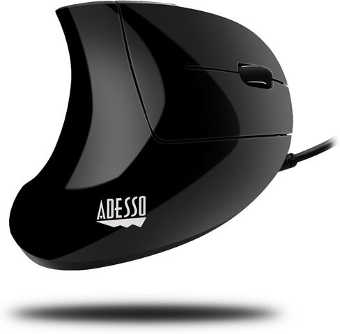 Adesso iMouse E1 - ماوس رأسي مريح مضاء - بصري - كابل - أسود لامع - USB - 1600 نقطة في البوصة - عجلة التمرير - 6 أزرار - اليد اليمنى فقط - IMOUSE E1 in Kuwait