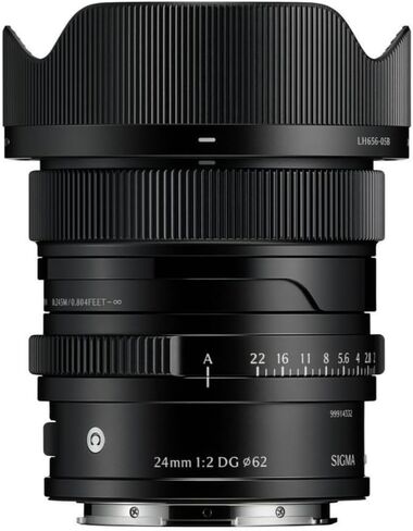 Sigma 24mm F2 DG Full-Frame Contemporary Lens with Manual Aperture Ring and Magnetic Lens Cap (Black, L Mount) in Kuwait