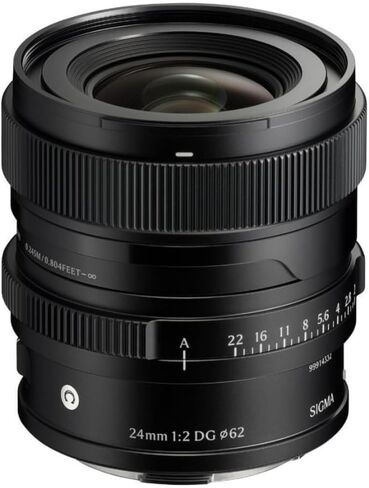 Sigma 24mm F2 DG Full-Frame Contemporary Lens with Manual Aperture Ring and Magnetic Lens Cap (Black, L Mount) in Kuwait