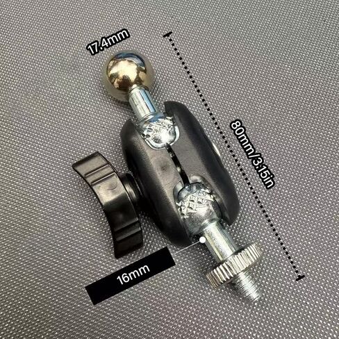 2Pcs Adjustable 17.4mm Ball Heads 1/4" 20 UNCs Male Thread Quick Mechanism for Camera Accessories and Tablet Mounts Camera Ball Adapters in Kuwait