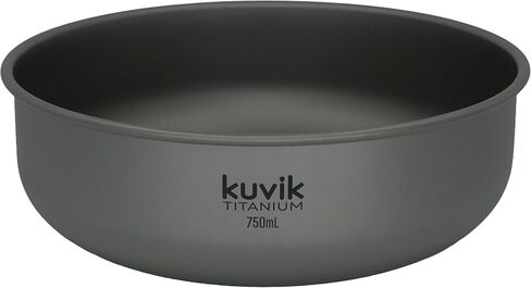 Kuvik Titanium Bowl 750ml (25.4 oz) - Ultralight and Compact Bowl for Backpacking, Camping, and Survival in Kuwait