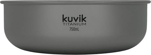 Kuvik Titanium Bowl 750ml (25.4 oz) - Ultralight and Compact Bowl for Backpacking, Camping, and Survival in Kuwait