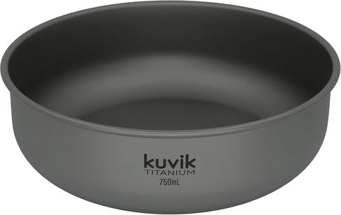 Kuvik Titanium Bowl 750ml (25.4 oz) - Ultralight and Compact Bowl for Backpacking, Camping, and Survival in Kuwait