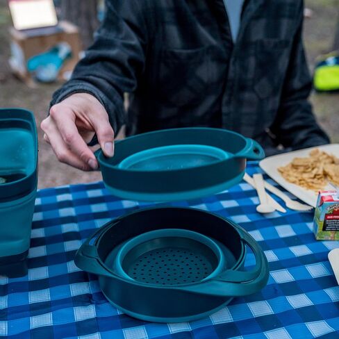 AR Adventure Ready Flat Pack Collapsible Bowls & Strainer Set for Hiking, Camping & Travel in Kuwait
