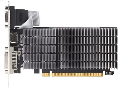 maxsun GEFORCE GT 710 4GB Low Profile Ready Small Form Factor Video Graphics Card GPU Support DirectX12 OpenGL4.5, Low Consumption, VGA, DVI-D, HDMI, HDCP, Silent Passive Fanless Cooling in Kuwait