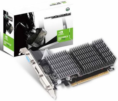 بطاقة رسومات فيديو maxsun GEFORCE GT 710 سعة 4 جيجابايت منخفضة الحجم وجاهزة ذات عامل صغير الحجم تدعم وحدة معالجة الرسومات DirectX12 OpenGL4.5، استهلاك منخفض، VGA، DVI-D، HDMI، HDCP، تبريد صامت بدون مروحة in Kuwait