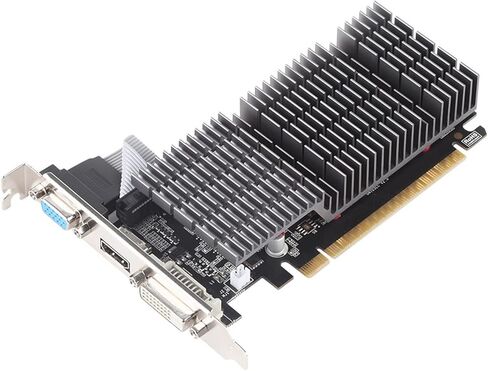 بطاقة رسومات فيديو maxsun GEFORCE GT 710 سعة 4 جيجابايت منخفضة الحجم وجاهزة ذات عامل صغير الحجم تدعم وحدة معالجة الرسومات DirectX12 OpenGL4.5، استهلاك منخفض، VGA، DVI-D، HDMI، HDCP، تبريد صامت بدون مروحة in Kuwait