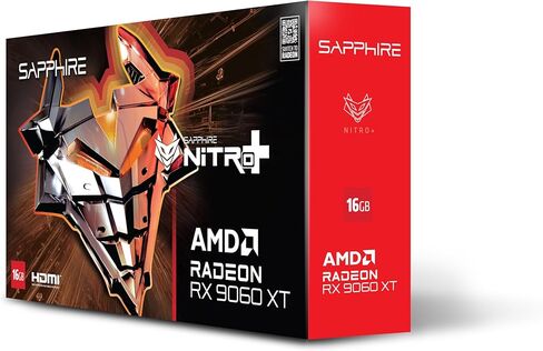 تقنية Sapphire Nitro+ AMD Radeon RX 9060 XT Gaming OC، 16 جيجا بايت HDMI-DP مزدوج in Kuwait