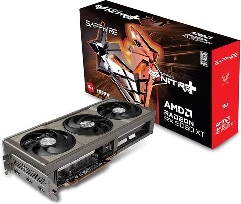 تقنية Sapphire Nitro+ AMD Radeon RX 9060 XT Gaming OC، 16 جيجا بايت HDMI-DP مزدوج in Kuwait