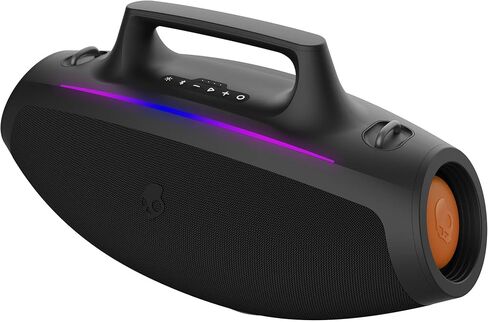 Skullcandy Barrel XT Bluetooth Boombox Party Speaker, Water-Resistant Portable Speaker, LED Lightshow Mode, 12 Hour Battery, Multi-Link in Kuwait