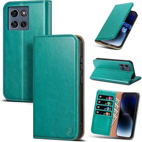 Compatible with Motorola Moto G 2026/2025 / G Play 2026 Case Wallet with Card Holder [4 Card Slots] Kickstand [RFID Blocking] PU Leather Phone Case Flip Cover TPU Shockproof,Brown in Kuwait