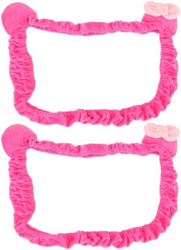KALLORY 2pcs Elastic Computer Monitor Cover Dustproof Design for Desktop Displays Protects Against Dust Scratches Spills Suitable for Home Office Use Rose Color in Kuwait