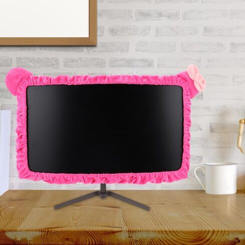 KALLORY 2pcs Elastic Computer Monitor Cover Dustproof Design for Desktop Displays Protects Against Dust Scratches Spills Suitable for Home Office Use Rose Color in Kuwait