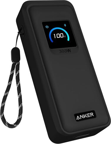 Geiomoo Soft Silicone Case for Anker Prime Power Bank 26250mAh, Flexible Scratch Resistant Cover (Black) in Kuwait