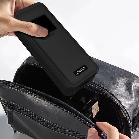 Geiomoo Soft Silicone Case for Anker Prime Power Bank 26250mAh, Flexible Scratch Resistant Cover (Black) in Kuwait