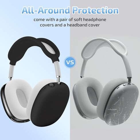 حافظة AirPod Max مع دعم النوم والشحن، ملحق AirPods Max متوافق مع سماعات Apple AirPods Max اللاسلكية فوق الأذن، حافظة Airpod Max المحمولة للسفر (أسود) in Kuwait
