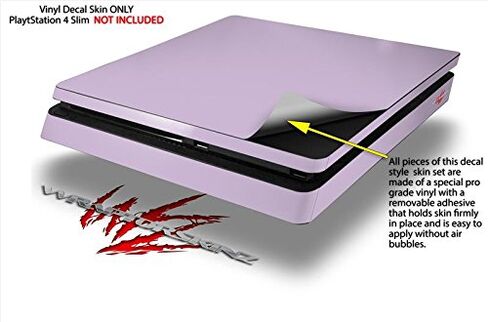 غلاف لاصق من الفينيل متوافق مع مجموعة Sony PlayStation 4 Slim Console Solids Collection Lavender (جهاز PS4 غير متضمن) in Kuwait