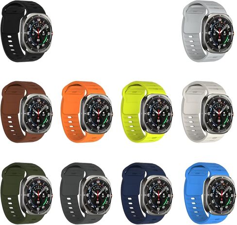 (10 Pack) Compatible with Samsung Galaxy Watch 7 Ultra 47mm Band (2024 New), Quick Release Soft Silicone Sport Strap Women Men Replacement Accessory Fit for Samsung Galaxy Watch Ultra Band in Saudi Arabia