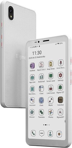 Bigme HiBreakS Color Epaper Smart Phone,3300mAh Battery, 8-Core Processor, 6GB+128GB, 5.84 Inch Mobile Phone, Dual Camera, White in Kuwait
