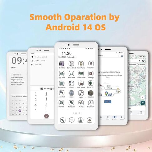 Bigme HiBreakS Color Epaper Smart Phone,3300mAh Battery, 8-Core Processor, 6GB+128GB, 5.84 Inch Mobile Phone, Dual Camera, White in Kuwait