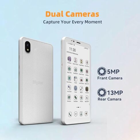 Bigme HiBreakS Color Epaper Smart Phone,3300mAh Battery, 8-Core Processor, 6GB+128GB, 5.84 Inch Mobile Phone, Dual Camera, White in Kuwait