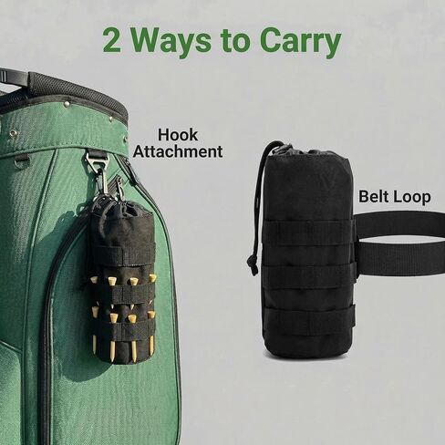 Golf Ball Bag Pouch for Balls Accessories | Store Up to 15 Balls | Portable Outfit Organizer Bag with 12 Slots | Also Great for Gym Sports Travel Tactical in Kuwait