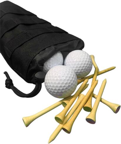 Golf Ball Bag Pouch for Balls Accessories | Store Up to 15 Balls | Portable Outfit Organizer Bag with 12 Slots | Also Great for Gym Sports Travel Tactical in Kuwait