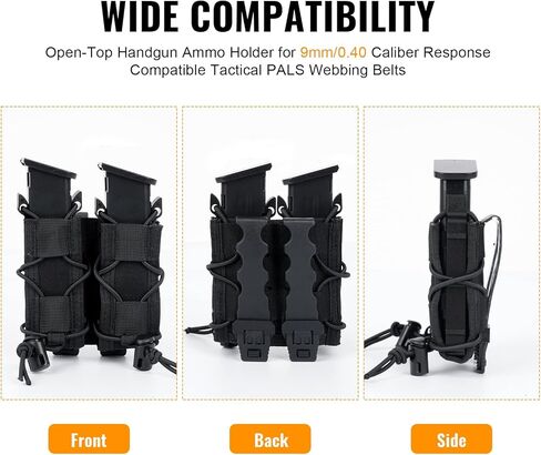 Magazine Pouch Mag Pouch Tactical Molle Admin Pouch with US Flag Quick-Mount Polymer Back Clips Pistol MOLLE Mag Pouch for 9mm/.40 Calibers 45acp Response Compatible Molle Belts in Kuwait