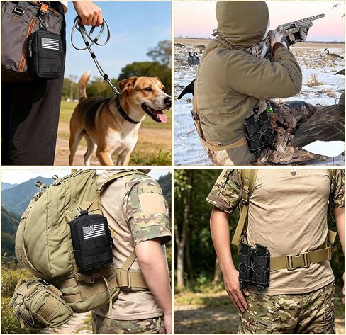 Magazine Pouch Mag Pouch Tactical Molle Admin Pouch with US Flag Quick-Mount Polymer Back Clips Pistol MOLLE Mag Pouch for 9mm/.40 Calibers 45acp Response Compatible Molle Belts in Kuwait