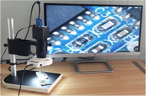 عدسة مجهرية 1/3 بوصة VGA كاميرا مجهر رقمية للفيديو الصناعي 130X عدسة C-Mount لحام PCB أداة إصلاح المجوهرات Kts عدسات المجهر للمجهر البصري in Kuwait