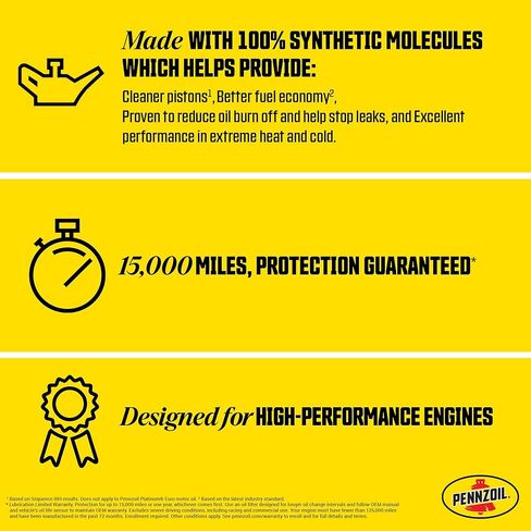Pennzoil Platinum Full Synthetic 0W-20 Motor Oil (1-Quart, Single) in Kuwait