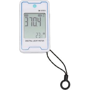 Akozon Digital Mini Light Meter with Temp Humidity Display Data Hold Auto Off Type C Charging 0.1-999900 Light Ideal for Indoor Outdoor Lighting (SK-8101) in Saudi Arabia