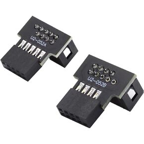 1 مجموعة أسفل وأعلى بزاوية 90 درجة ذكر إلى أنثى USB 2.0 10Pin 9Pin رأس لمحول تمديد اللوحة الأم in Kuwait