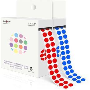 PARLAIM 1/4 Inch Round Permanent Adhesive Color-Code Dot Stickers,1000 Stickers Roll dots Label Dispenser Box Green Circle Stickers Labels (Green) in Kuwait