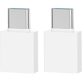 مجموعة محول USB إلى USB C من FENIFOX مكونة من 2، محول USB 2.0 أنثى إلى Thunderbolt 4/3 متوافق مع MacBook Pro Air وiPad وiPhone وGalaxy Notebook والمزيد من الأجهزة من النوع C - أبيض in Kuwait