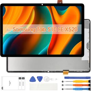 بديل شاشة Samsung Galaxy Tab S10 Fe لجهاز Samsung Tablet S10 Fe شاشة LCD تعمل باللمس محول رقمي زجاج تجميع كامل SM-X520 SM-X526 SM-X526B in Kuwait