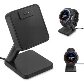 حامل شحن سطح المكتب REEYEAR متوافق مع الساعة الذكية Amazfit T-Rex 3 / T-Rex 3 Pro، استبدال قاعدة الشاحن المغناطيسي مع كابل USB بطول 3.3 قدم، قاعدة شحن مضادة للانزلاق متوافقة مع حزام هيليو in Kuwait